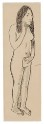 Tahitian Eve (relacionada com a pintura Parau ne te varua ino) (reto); Fragmento de Inscrição (relacionado ao Cahier pour Aline) (verso)