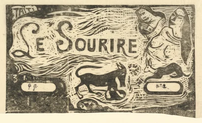 Página de rosto para Le Sourire Title of the Smile, em ou após 1895.