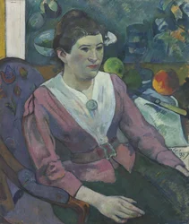 Mulher na Frente de uma Natureza Morta de Cézanne