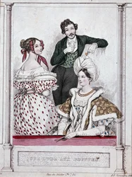 Um alojamento com bouffles, v.1835 - por Gavarni