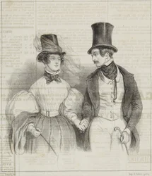 «Trajes de manhã» da série «Revue Fashionable»