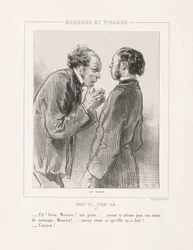 Máscaras e Faces: Aqui, Par-la, década de 1850.