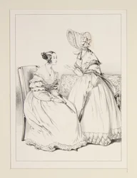 SETEMBRO DE 1838. Vestido de musselina guarnecido com folhos de renda; ...