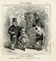 Ilustração de Hadol (1835-1875) em Le Charivari