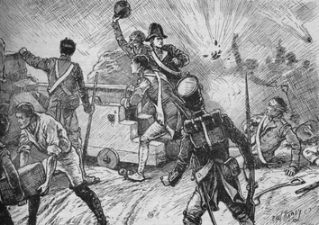 A guarnição conheceu o bombardeio bravamente, 1902
