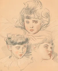 Um esboço para um retrato de crianças, c1897