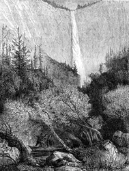 Cascata, Parque Nacional de Yosemite, Califórnia, século XIX