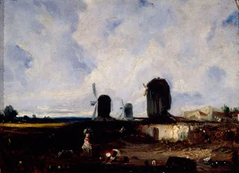 Moinhos de vento nas planícies de Montrouge, c.1820 (óleo sobre tela)