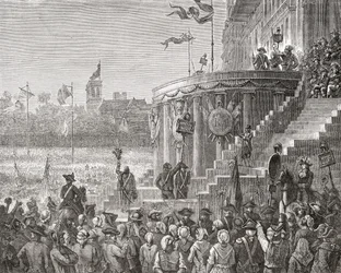 Celebração do Ser Supremo, 8 de junho de 1794, de "Histoire de la Revolution Française" de Louis Blanc (1811-82) 1847-1862