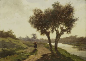 Paisagem com duas árvores