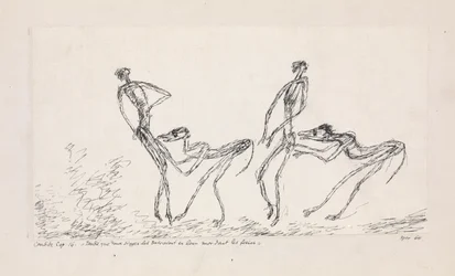 Candide, capítulo 16. Enquanto dois macacos os seguiam mordendo as nádegas, 1911.