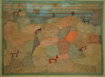 Paisagem com burros