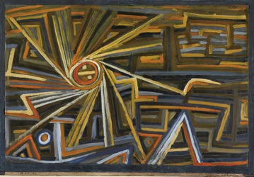 Radiação e Rotação por Klee, Paul (1879-1940). Óleo sobre papel, tamanho : 35,6x52