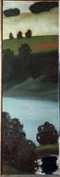 Vista do vale de Aar, Suíça - Pintura