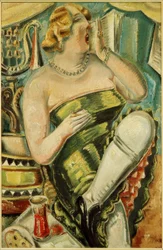 senhora bocejante
