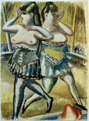 Dois dançarinos de circo