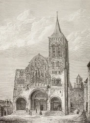 Igreja da Abadia da Madalena, Vezelay, França, onde São Bernardo pregou a Segunda Cruzada em 1146.