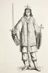 A página do padre João. O Prester John também era conhecido como Presbítero Johannes.