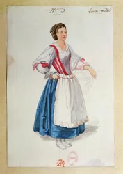 Figurino para Luisa Miller por Giuseppe Verdi, sketch