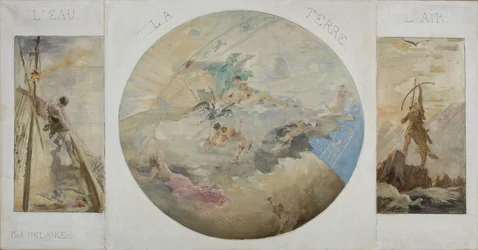 Esboço para a sala de jantar do Hôtel de Ville em Paris: Água, Terra, Ar, entre 1891 e 1892 (óleo sobre tela)