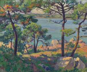 Pinheiros no rio Trieux. 1913