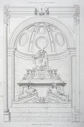 Monumento funerário do Papa Paulo III (Farnese), gravura do Vaticano e da Basílica de São Pedro