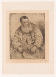 Retrato de um homem sentado com barba