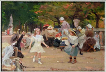 Crianças nos Jardins das Tulherias