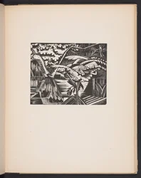 Lagoa do Jardim, ilustração de "Places. 7 gravuras reproduzidas de xilogravuras desenhadas e gravadas por Paul Nash, com ilustrações em prosa". Londres, William Heinemann