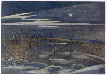 Meadow with Copse, de British Artists at the Front, Continuation of The Western Front, Parte Três, Paul Nash