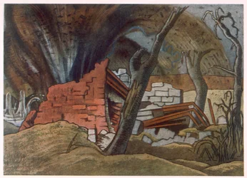 Shell Bursting, de British Artists at the Front, Continuation of The Western Front, Parte Três, Paul Nash