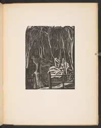 Winter Wood, ilustração de "Places. 7 gravuras reproduzidas de xilogravuras desenhadas e gravadas por Paul Nash, com ilustrações em prosa". Londres, William Heinemann