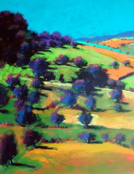 Barrowwake Looking Northwest (Detail #2), 2025 (acrílico sobre cartão)