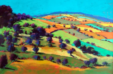Barrowwake Looking Northwest, 2025 (acrílico sobre cartão)