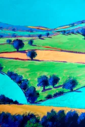 Cotswold Valley #2 (pormenor), 2024 (acrílico sobre cartão)