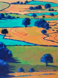 Farm Ledbury, 2024 (acrílico sobre cartão)