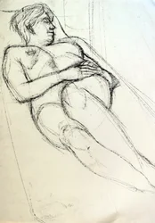 Desenho de vida I, 2024 (conte sobre papel)