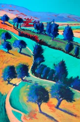 Looking West, 2024 (acrílico sobre cartão)