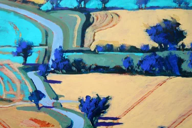 Rural Lane #3, 2022 (acrílico sobre cartão)