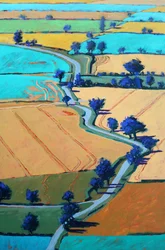 Rural Lane #4, 2022 (acrílico sobre cartão)