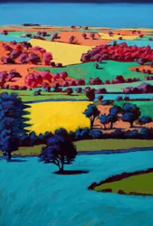 Teme Valley III (acrílico a bordo)