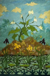 Lírios, íris roxas e amarelas; Aromes, Iris Violets e Jaunes, 1899