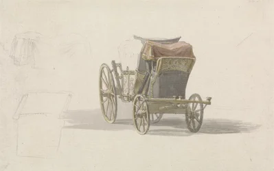 Um treinador com brasão real, c.1764 (lápis e w - c no papel)