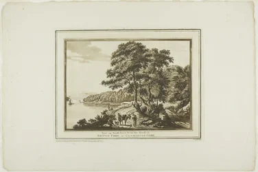 Veja Neath River da casa em Briton Ferry em Glamorgan Shire, de Twelve Views in Aquatinta de desenhos feitos no local no sul de Gales