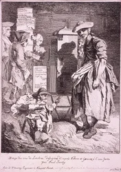 Mulher com um show raro, Gritos de Londres, 1760