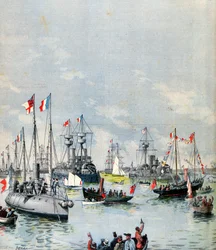 Flotilha francesa no porto de Portsmouth, 1891