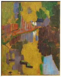 Le talisman, o rio Aven em Pont-Aven (pintura sobre madeira)