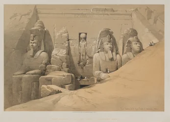 Egito e Núbia, Volume II: Elevação Frontal do Grande Templo de Aboo Simbel, Núbia