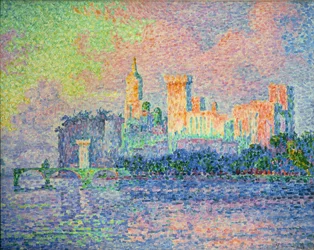O castelo dos Papas, Avignon (pintura sobre tela)