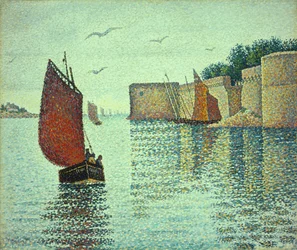 Barco de sardinhas e a cidade velha, Concarneau